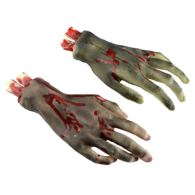 

1 Pairs Halloween Horror Props Scary Bloody Hand Foot Haunted House Terror Party Decoration