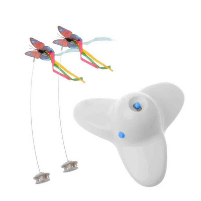 

Gobestart Electric Rotating Butterfly Bird Rod Wire Cat Teaser Toys For Pet Cats Kittens