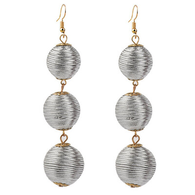 

Thread Ball Dangle Earrings for Women Drop Earrings Beaded Jewelry
