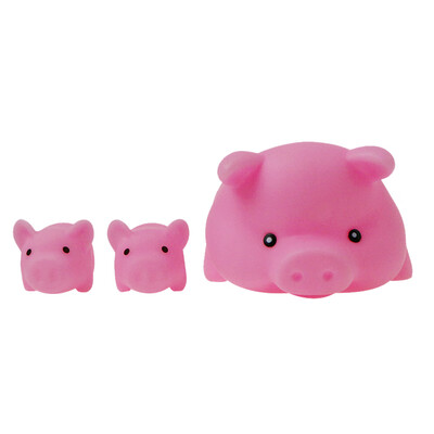 

3PCSSet Cartoon Animal Pig Baby Shower Water Toys Kids Children Birthday Favors Gift Toy Squeezing Toy