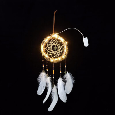 

Nordic Style Kids Decor Wind Chimes Led Lighting Dream Catcher Dreamcatcher Girl Room Bell Bedroom Romantic Hanging Decoration