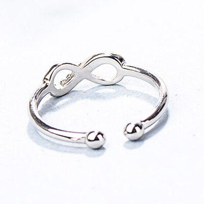 

Sterling Silver 925 Adjustable Ring Finger Rings Gift Diamond Ring 8-Shaped Ring Opening Ring For Women Girls