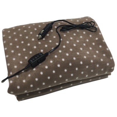

12V Electric Blanket Car Travel Blanket Dot Plush Heating Throw Blanket hermostat Electric Heating Blanket Electric Heating