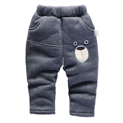 

2018 Winter Baby Boy Cotton Fashion Pants Down Trousers Pantyhose With Bear Picture Cotton Pantyhose