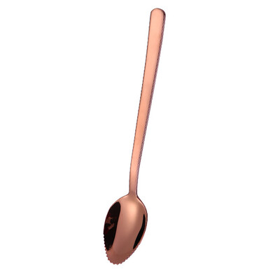 

Toponeto Colorful Handle Spoons Drink Tools Kitchen Gadget Fruit Food Scraping Aid BK