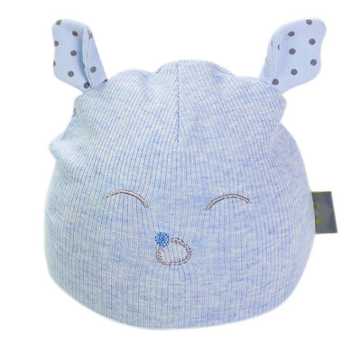 

Baby fetal cap spring new baby cartoon little dot rabbit ear hat infant girl cotton soft cap for 0-6M