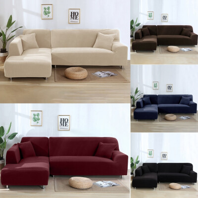 

New Multi-style Combination -type Solid Color Stretch Sofa Cover Polyester Fiber Fabric Non-slip Furniture Cover