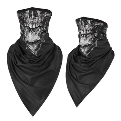 

Cycling Face Mask Skull Triangle Halloween Headband Breathable Bandana Helmet Windproof Neck Face Mask Magic Scarf Sportswear