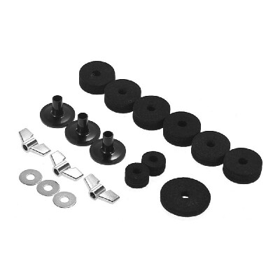 

Pack of 18 PCS Drum Kit Accessories Set Cymbal Stand Felts Hi-Hat Clutch Felts Hi Hat Cup Felts Cymbal Wing Nuts Cymbal Sleeves an