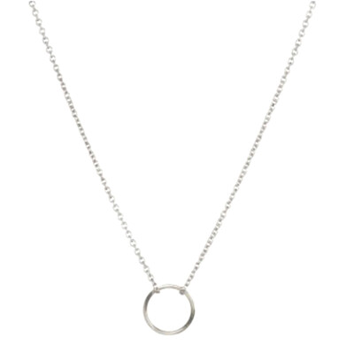 

Double Chain Circle Necklace Alloy Plated Gold&Silver Pendant Necklace Clavicle Chains Necklace Women Jewelry