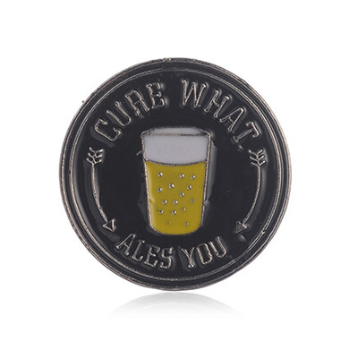 

Cartoon Skull Beer Coffee Enamel Collar Brooch Pins Badge Corsage Brooch Jewelry