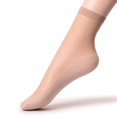 

1Pair Sexy Ultra-Thin Elastic Silky Short Silk Anti-Slip Stockings Women Ankle Socks