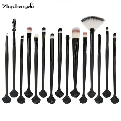 

15 Pcs Synthetic Hair Shell Women Beauty Tools For Powder Foundation Eye Shadow Eyebrow Makeup Brushes Set Make Up Brush