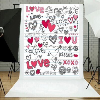 

Gobestart Valentines Day Love Heart Photography Backdrop Vinyl Photo Background Prop Gift