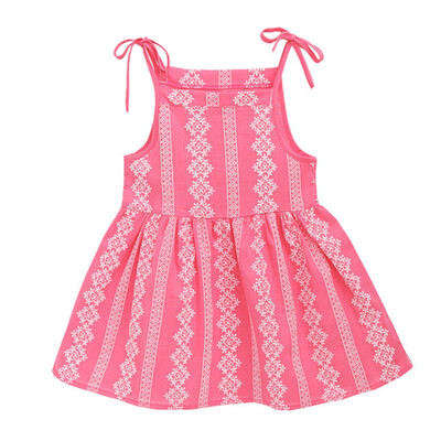 

MUQGEW Baby Girl Dress 2019 Summer Solid Flower Striped Princess Dresses For Girl Children Kids Beachwear Party Sundress Clothes