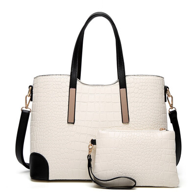 

Tailored Fashion Womens Solid Color Large Capacity Leather Shoulder Bag Handbag