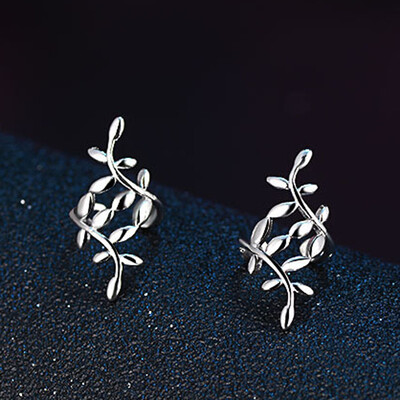 

1PCS Silver Leaf Earring Women Girl Creative Romantic Women Girl Earrings Jewelry