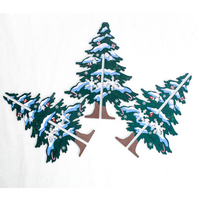 

Toponeto Wooden Christmas Tree Desktop Ornaments Merry Christmas Party Decor Painted