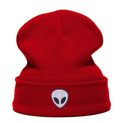 

Alien Embroidery Winter Warm Hats Knitting Wool Hip Hop Beanie Cap For Unisex Women Men