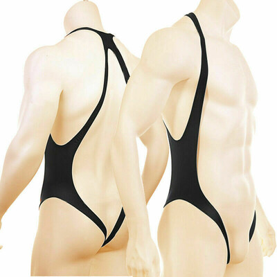 

Men Sexy Sissy Bodysuit T Back Thongs Underwear Briefs Lingerie Bikini Jumpsuit