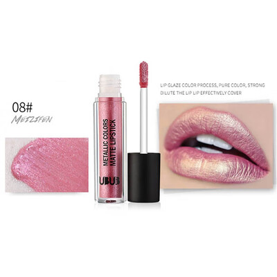 

Metallic Lip Glaze Waterproof Non-stick Cup Long-lasting Brighten Shimmer Lip Gloss Maquiagem Lip Tint