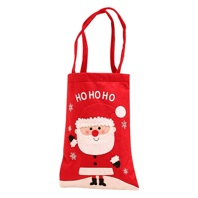 

Christmas Gift Bag Cartoon Tote Bag Children Santa Snowman Elk Candy Bag For Party Decor