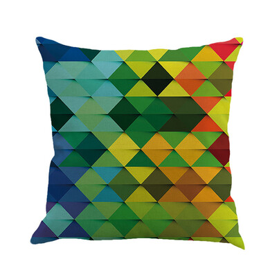

JPGIF Geometry Painting Linen Cushion Cover Throw Pillow Case Sofa Home Decor A