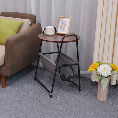 

Gobestart Side Table Bedside Table Nightsand Laptop Desk Table With Storage Basket