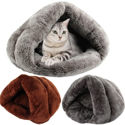 

Pet Cat Dog Nest Bed Puppy Soft Warm Cave House Winter Sleeping Bag Mat Pad