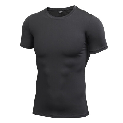 

Men Compression O-Neck Long Sleeve Tight T-Shirts Quick-Dry Sweat Absorption Fitness Base Layer Tops -XL