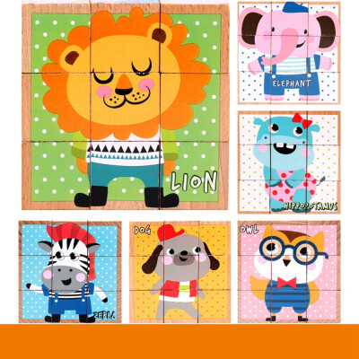 

Kids Puzzle Toy Animals Wooden Puzzles Jigsaw Baby Educational Learning Toys for Children Gift