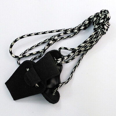 

79 Archery Leather Bow Stringer Recurve Longbow Black Rope Tool 4 Colors