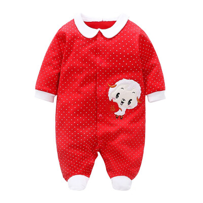 

Baby Long Sleeve Cartoon Printing Rompers Newborn Casual Jumpsuits Kids Toddler Bodysuit Clothes Red 0-3M