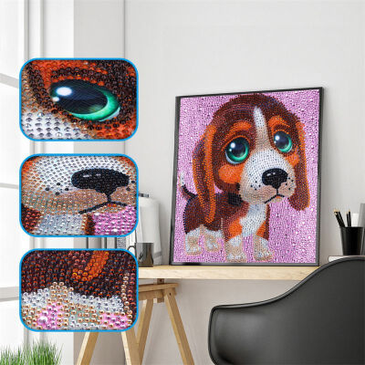 

30x30cm Colorful Cute Dog Pattern Crystal Rhinestone Picture Arts 5D Diamond Painting DIY Partial Drill Cross Stitch Kits