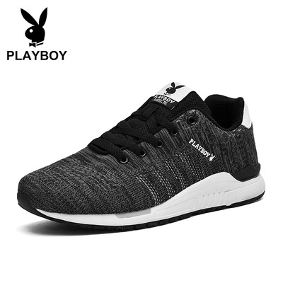 

Playboy PLAYBOY fashion sports fly woven mesh casual shoes mens non-slip breathable DS85248 black 44