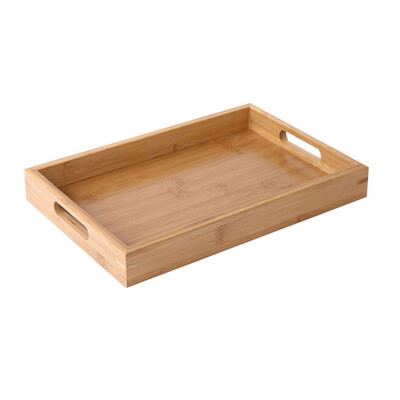 

Home Natural Wood Wooden Tray Plate Holder Bowl Fruit Food Service Dinnerware Tableware Placemat