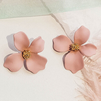 

Women Girl New Assorted Colours Flower Stud Earrings Jewelry Gift