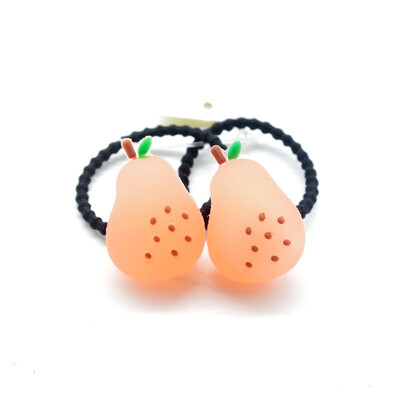 

2pcslot girl kids elastic hair bands fruits rubber band for girls hair tie rope Ponytail Scrunchie Holder baby hair accessories