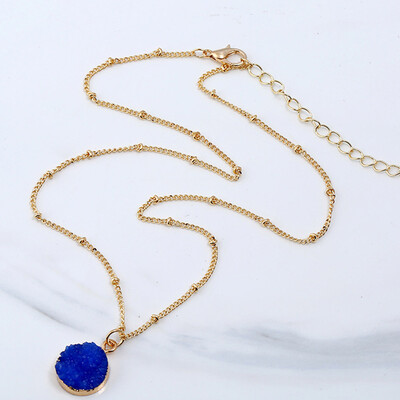 

Alloy Chain Resin Pendant Necklace Ladies New Multi-Color Fashion Accessories