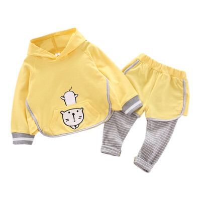 

Baby Girl Clothes Infant Clothing Newborn Cartoon Sweatshirt Baby Cap Hat 2-piece Set Long Sleeve