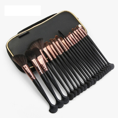 

20pcs Makeup Brush Set Eyeshadow Eyebrow Eyelash Brush Oblique Brush Fan Brush Cosmetic Brush Kit With Pu Bag