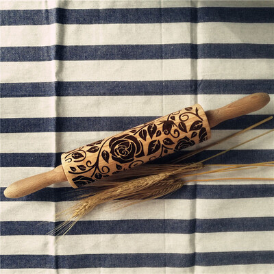 

Tailored 2018 New Christmas Rolling Pin Engraved Rolling Pin Embossed Rolling Pin