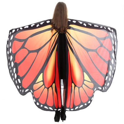 

Rotating Butterfly Shawl Decorated Women Butterfly Print Chiffon Beach Scarvesbelly Dance Butterfly Wings For Dance Adults Kids