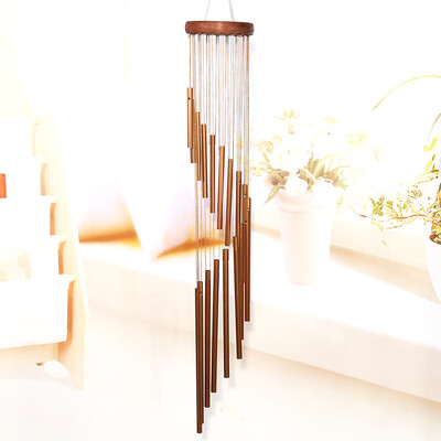 

gold-18 metal tube backgammon wind chimes-metal