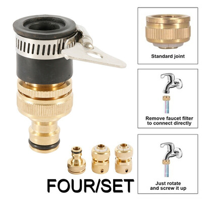

4PCS Brass Garden Hose Connector Set Garden Tool