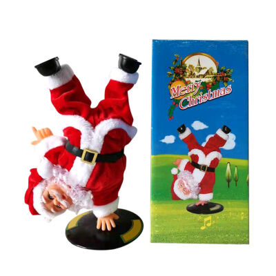 

Electric Inverted Hip-hop Santa Claus Doll With Music Singing Dancing Christmas Gift Kids Funny Toy Figurines Xmas Decoration