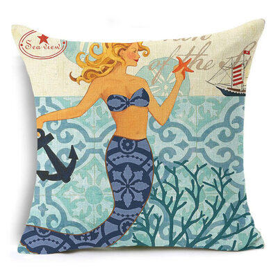 

Cute Ocean Animal Pillow Case Sofa Car Waist Throw Cushion Cover Home Decoration