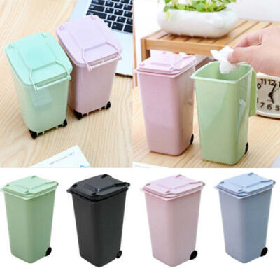 

Plastic Trash Can Recycling Mini Dustbin Storage Bin Shape Desktop Pen Holder