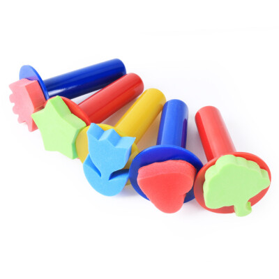 

5pcs Sponge Seals Painting Toys Children Kids Arts Crafts DIY Stamper Colorful Foam Drawing Brush