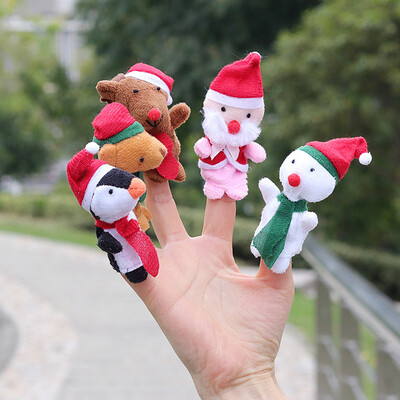 

YIWULA5pc Story Times Christmas Santa Claus&Friends Finger Puppets Toy